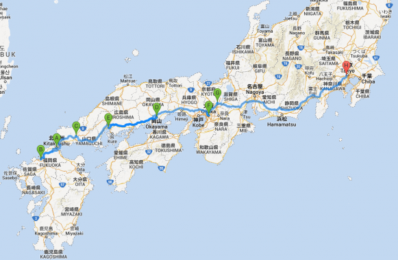 Japanreise #2 – Reiseroute