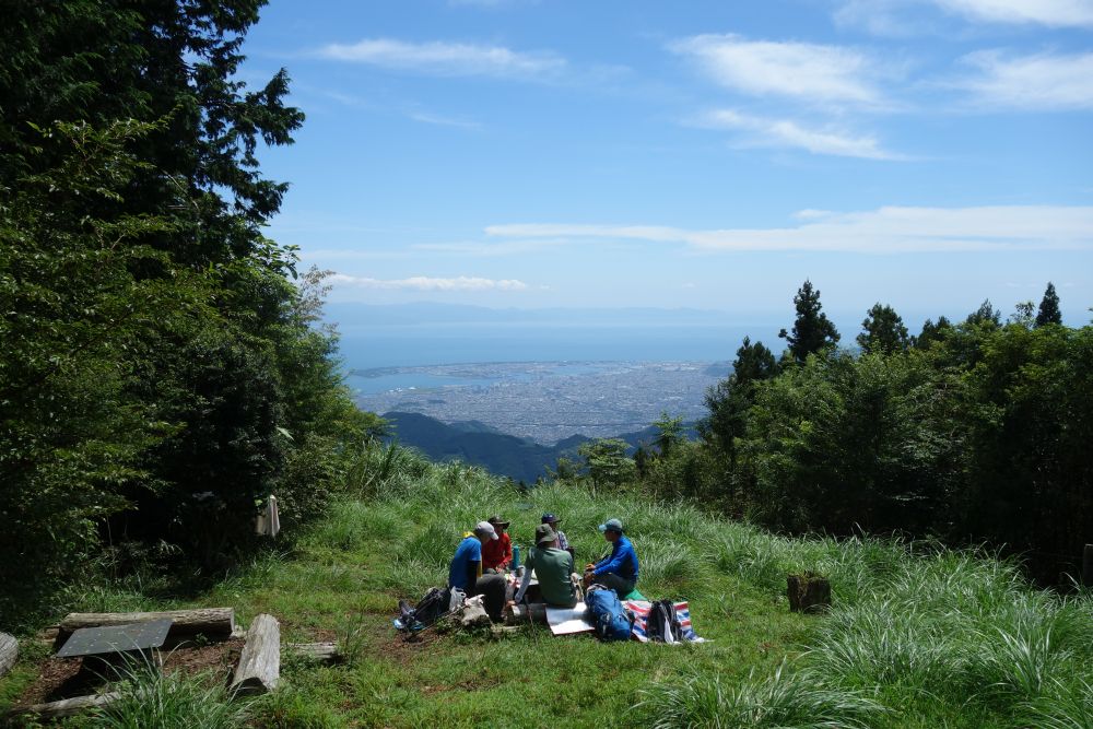 Ausblick von der Bergspitze Monju